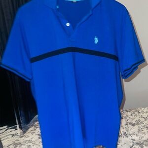 U.S. Polo Assn. Royal Blue Polo with Black Stripe